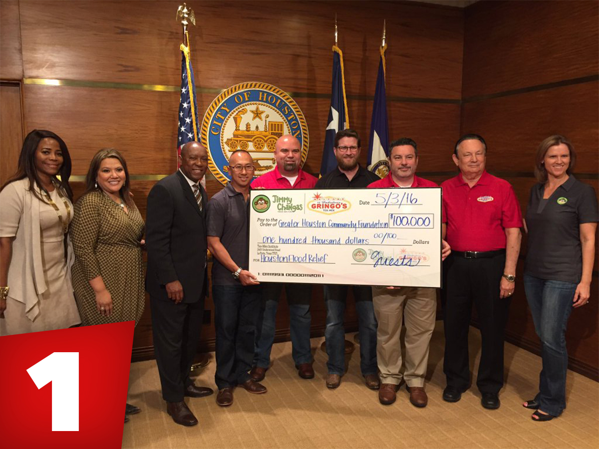 $100k Donated to Houston Flood Relief Fund