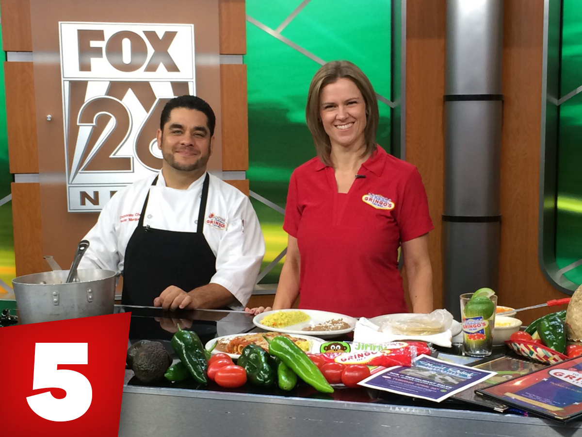 Making enchiladas on Fox26 Morning Show