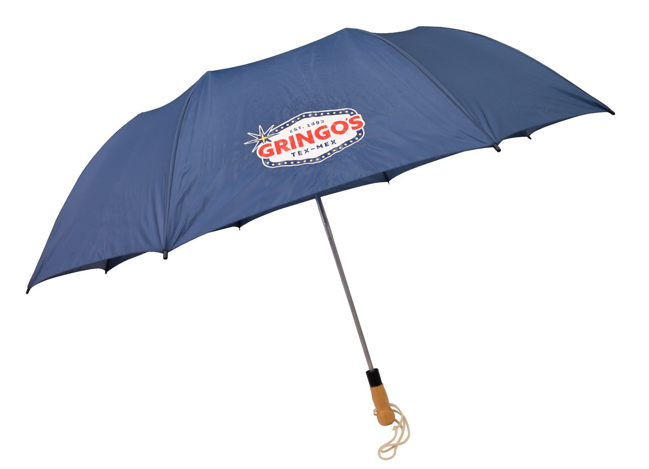 58" Golf Size Folding Umbrella Navy Gringos TexMex